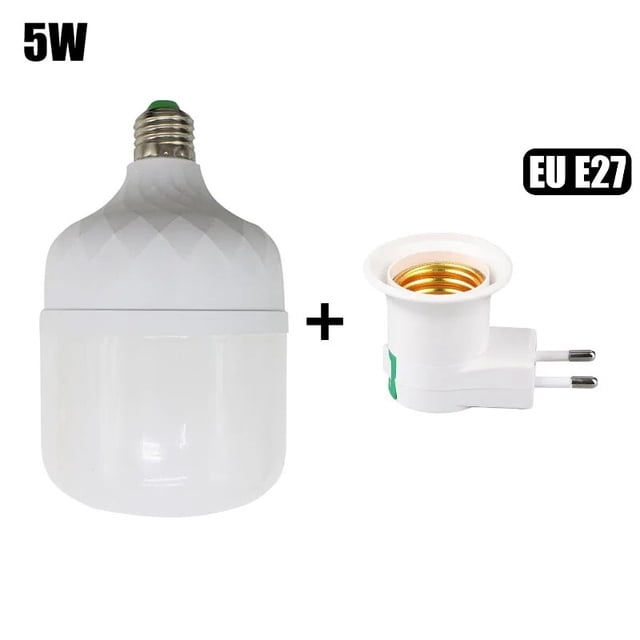 Bombilla LED E27 con Sensor de movimiento, iluminación inteligente activada por voz, 5W, 10W, 220V, para interior, exterior, patio, porche, garaje, jardín, hogar