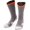 (Grey W/ Orange Strip, variant on Lian LifeStyle Big Girl's 1 Pair High Crew Athletic Sports Socks Size L/XL XL0028-10(Grey w/Orange Strip