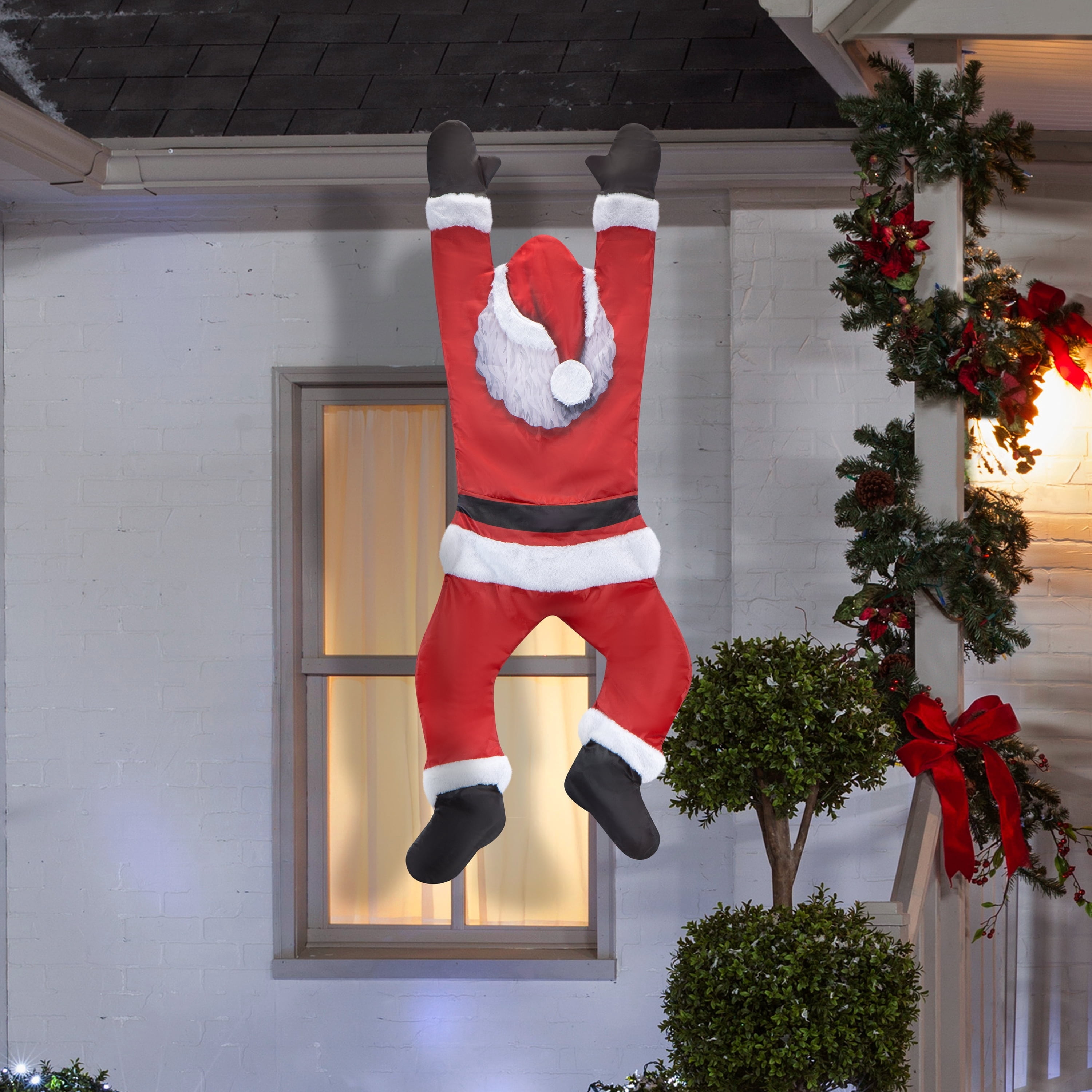 Santa Hanging Decoration, Red and White, 5', by Holiday Time
