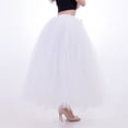thumbnail image 4 of vigerkar Women Long Maxi Tutu Tulle Skirt Ballet Prom Party Layered Mesh A-Line Skirt White, One Size, 4 of 4