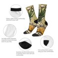 thumbnail image 3 of Fuzoiu Vintage Garlic Bread Illustration Print Athletic Crew Socks for Men & Women,Casual Crew Socks,Above Ankle Crew Socks for Business, Casual, 3 of 6