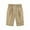 Khaki, variant on Shorts For Girls Kids Drawstring Elastic Waist Shorts Casual Solid Color Letter Print Knee Length Shorts With Pockets Lightweight Pants Size 3-4 Years