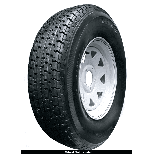 175/80 D13 5 Lug Trailer Tire & Rim Assembly White Spoke 