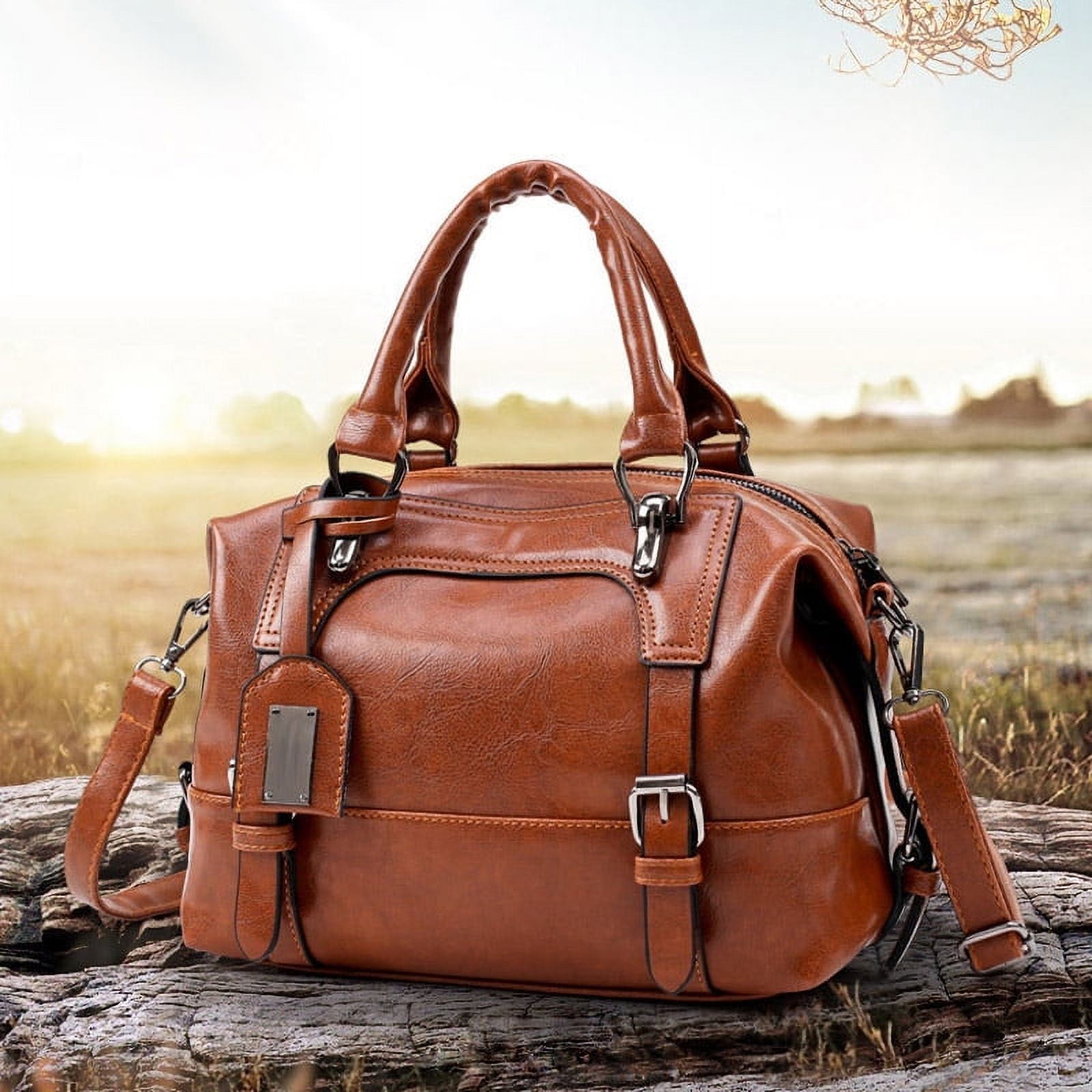 Ladies large leather handbags discount