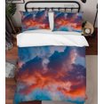 thumbnail image 2 of 3D Sunset Sky Cloud Landscape Funda de edredón Set Ropa de cama Set Funda de edredón, 2 of 3