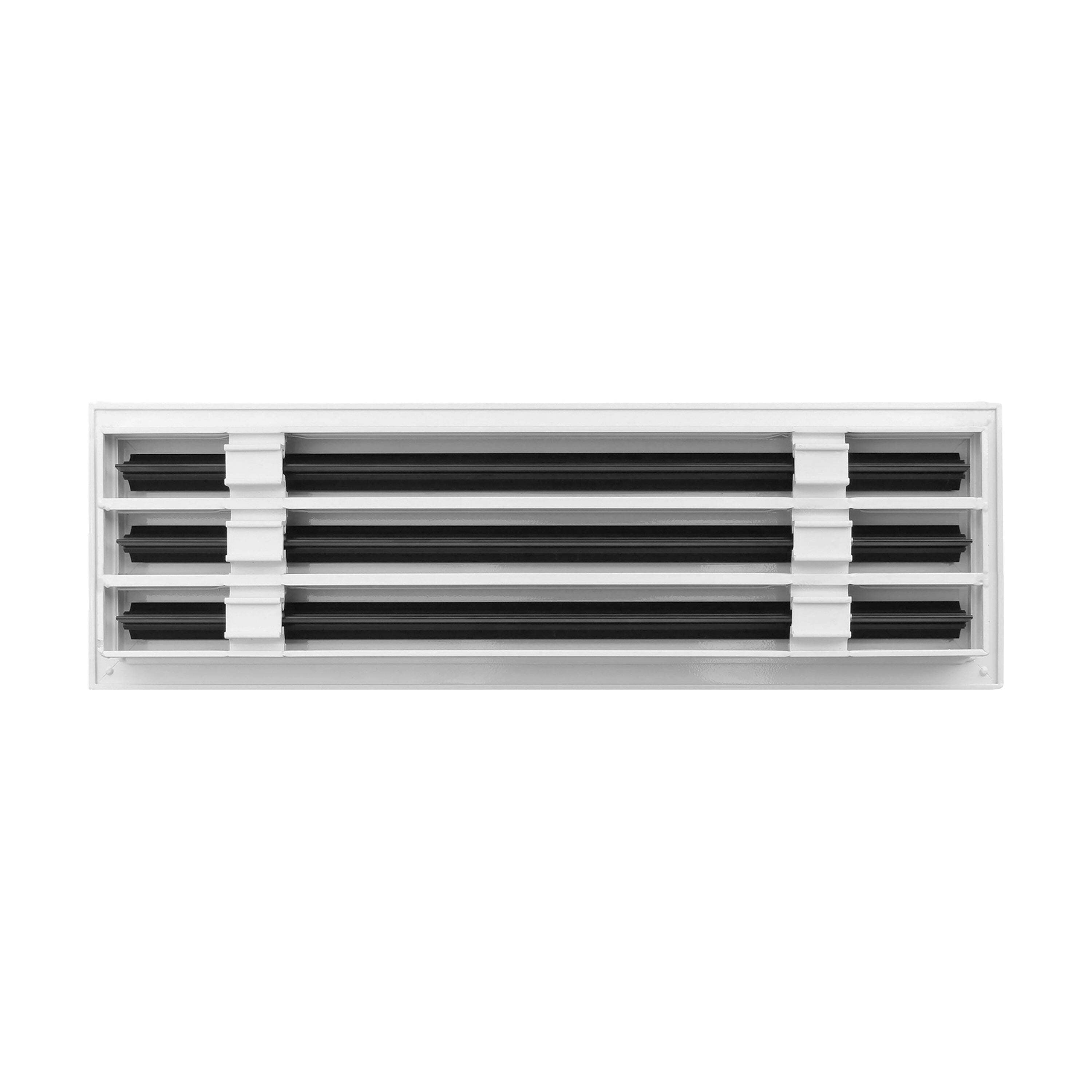 BUILDMART - 18" Linear Slot Diffuser - (3 Slot) Triple Slot - White Decorative Aluminum Air Vent - Heating and Cooling Modern AC Vent Cover for Ceiling, Walls & Floors - Texas Buildmart