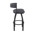 thumbnail image 4 of 861 Artemis 30" Swivel Bar Stool with Black Wrinkle Finish and Canter Storm Seat and Back, 4 of 5
