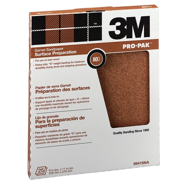 3M 99416NA 9" X 11" 80D Grit Surface Preparation Sandpaper Sheets