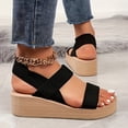 thumbnail image 6 of YHAJDS Closed Toe Sandals Women Fabric Thick Sole Beach Slides Summer Vacation Outdoor Comfort Shoes, 6 of 9