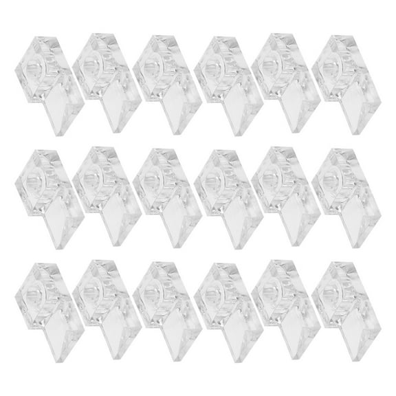 Worgeous 25 Sets Heavy Duty Mirror Clips Mirror Holder Clips Clear Plastic Mirror Holders Mirror Mounting Clips For Wall Mounting Wardrobe Glass