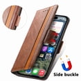 thumbnail image 4 of Dteck for iPhone 16E Wallet Case, Magnetic PU Leather Flip Folio Case with Card Holders RFID Blocking Kickstand Shockproof TPU Inner Shell Phone Case, Darkbrown, 4 of 4