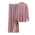 thumbnail image 2 of Augper Womens 2 Piece Lounge Sets Trendy Cozy Knit Slouchy Loungewear Sweater Set, 2 of 9
