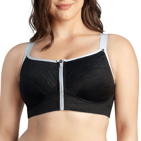 Parfait Wave Full Bust Sports Bra, Black, 32I