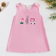 thumbnail image 2 of Gubotare Robe Tout-Petit Enfants Bébé Fille Robe Smockée Été Décontractée Manches Courtes Robes Imprimé Floral Robe d'Été Robe Princesse pour Tout-Petits 3T 4T (Rouge,3-4 Ans), 2 of 7