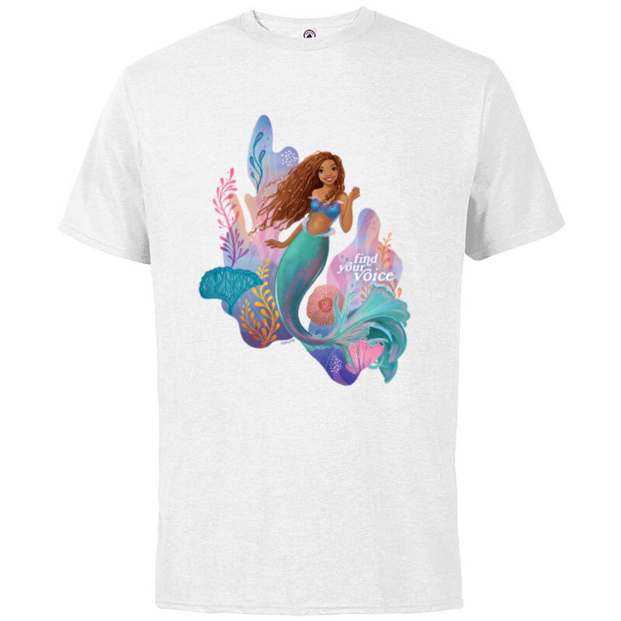 Disney The Little Mermaid Ariel Find Your Voice Short Sleeve Cotton T