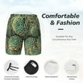 thumbnail image 4 of Kdxio Succulents Print Men'S Swim Trunks With Compression Liner 7 Inch Inseam Quick Dry Swim Shorts, 4 of 7