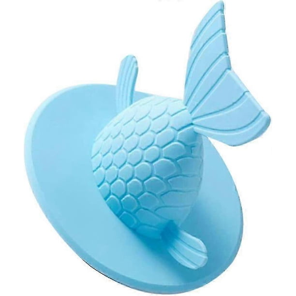 Tub Stopper Plug Cover Recyclable Fish Shape Bathtub Drain Stopper Drain Plug Cover for Bathroom Laundry 14cm