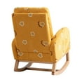 thumbnail image 3 of Newest 26.8"W Modern Rocking Chair for Nursery, Mid Century Accent Rocker Armchair With Side Pocket, Upholstered High Back Wooden Rocking Chair for Living Room Baby Kids Room Bedroom, Mustard Boucle, 3 of 4