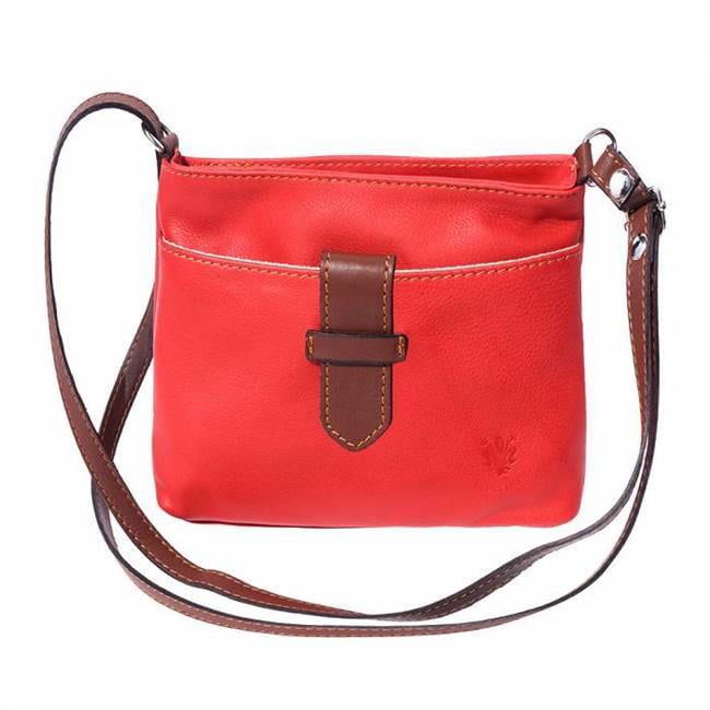 Italian Leather Fold Over Clutch and Cross Body Ladies leather bag Made In Italy 