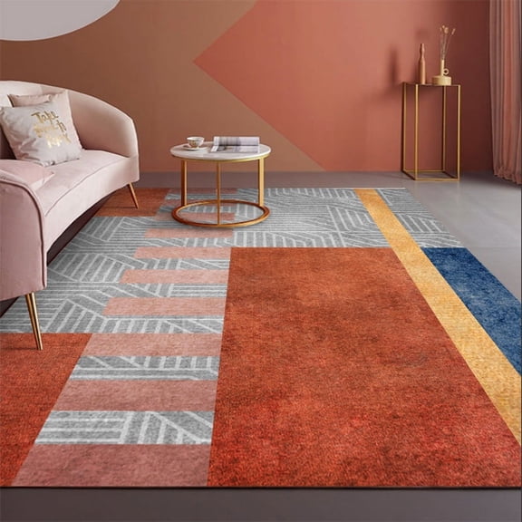 Modern Light Luxury Minimalist Carpet in The Living Room Korean Large Bedroom Rug Non-slip Coffee T