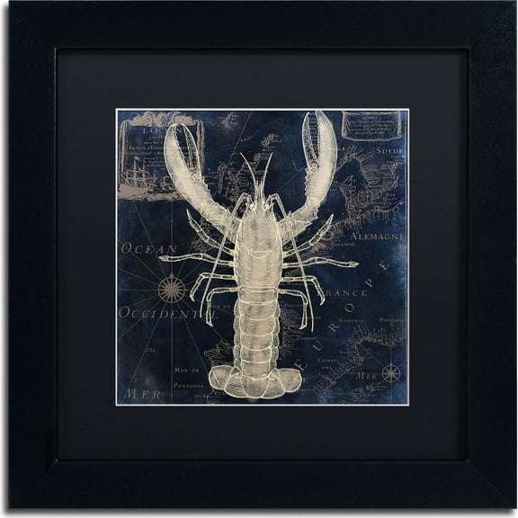 Trademark Fine Art "Maritime Blues II" Canvas Art by Color Bakery, Black Matte, Black Frame