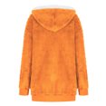 thumbnail image 5 of Fanxing Fleece Hoodies for Women Full Zip Long Sleeve Jacket Coat Solid Long Sleeve Jacket Coat S,M,L,XL,XXL Orange,XXL, 5 of 6