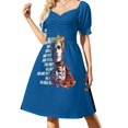 thumbnail image 2 of Llevaba un vestido de manga corta con boina frambuesa, vestido elegante y chic para mujer, vestido de verano para mujer., 2 of 7