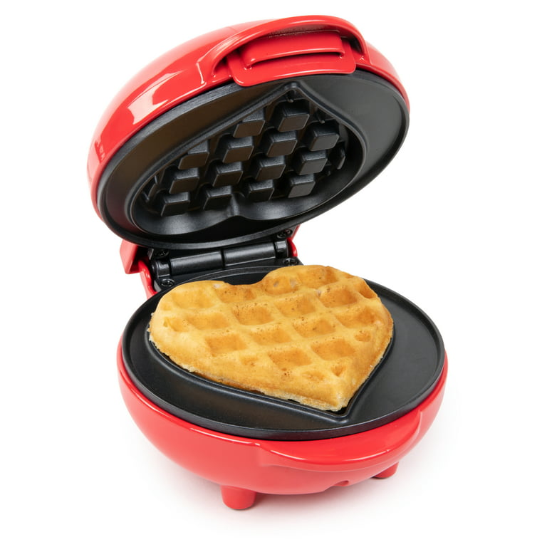 Bella Mini Waffle Maker, Heart Red 