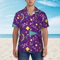 thumbnail image 4 of Lsque Retro 80s Style pattern Hawaiian Shirt for Men, Unisex Summer Beach Casual Short Sleeve Button Down Shirts-3X-Large, 4 of 9