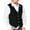 Black, variant on FamilyThread Boy's Formal Suit Vest Tweed Slim Button Vest Solid Color Waistcoat Vest Unique V-Neck Design with Pockets For 3-12Y