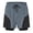 Gray, variant on Men's 2 in 1 Running Shorts 5" Quick Dry Athletic Workout Shorts Lightweight Gym Training Shorts with Zipper Pockets Black XL