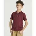 thumbnail image 2 of Real Essentials 3 Pack: Boys' Short Sleeve Jersey Cotton Polo Shirt - Uniform Performance (Ages 4-18), 2 of 6