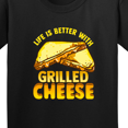 thumbnail image 4 of Inktastic Life is Better with Grilled Cheese Youth T-Shirt, 4 of 5