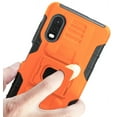 thumbnail image 3 of Case for Galaxy XCover Pro, Nakedcellphone [Orange/Black] Rugged Ring Grip Cover with Stand [Built-In Mounting Plate] for Samsung Galaxy XCover Pro Phone (SM-G715), 3 of 9
