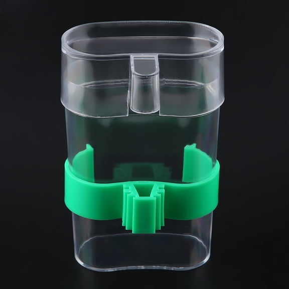 Durable Plastic Bird Water Feeder, No,Spill Design For Parrots, Budgies  Cockatiels, Clear View