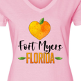thumbnail image 4 of Inktastic Fort Myers Florida Orange in Heart Women's V-Neck T-Shirt, 4 of 5