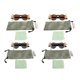thumbnail image 1 of de sol de 4 piezas con monos muy por de lentes dobles, diseño vintage divertido y cadena de perlas de lujo antideslizant Zulema 4 piezas Flip Up Eyewear, 1 of 8