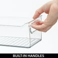 thumbnail image 3 of mDesign Slim Plastic Kitchen Storage Container Bin with Handles, 8 Pack - Clear, 3 of 8