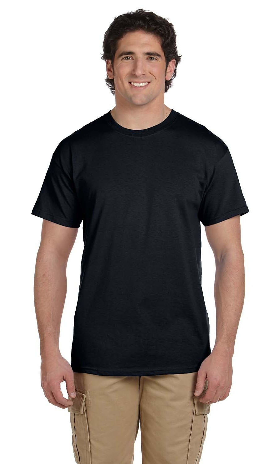 The Hanes 52 oz, 50/50 EcoSmart T-Shirt - BLACK - S - Walmart.com