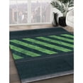 thumbnail image 3 of Ahgly Company Machine Washable Indoor Round Transitional Dark SlateGray or Dark SlateGrey Green Area Rugs, 4' Round, 3 of 7