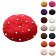 thumbnail image 2 of YOTMKGDO bonnet femme hiver Beret with Pearls, Red Pearls Beret Hat, Pearl Embellished Hat, Pearl Hat, Wool Beret, Warm Hat wooly hat beret hats for women gorro de invierno para mujer | Red1, 2 of 6