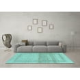thumbnail image 3 of Ahgly Company Indoor Square Abstract Light Blue Modern Area Rugs, 7' Square, 3 of 4