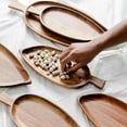 thumbnail image 4 of Wooden Tray Afternoon Tea Snack Plate Snack Plate Leaf-Shaped Plate Cheese Sushi Plate Large size, 4 of 6