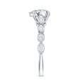 thumbnail image 3 of Pear Shaped Lab Diamond Cathedral Engagement Ring (EF-VS Quality), 925 Sterling Silver, US 4.00, 3 of 8