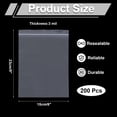 thumbnail image 2 of Reclosable Plastic Bags,3 Mil 6" x 9" Clear Storage Bags for Jewelry 200 Pcs, 2 of 5