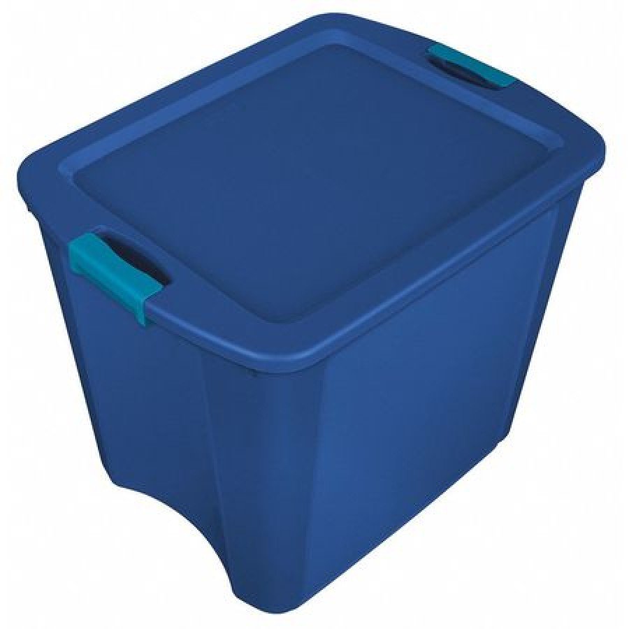 STERILITE 14487404 Blue Storage Tote 23 5/8 in L x 18 5/8 in W x 20 1/8