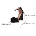 thumbnail image 2 of unbranded 1Par Sandalias De Mujer Con Tacón Negro Material PU Chic Para Fiesta Y, 2 of 6