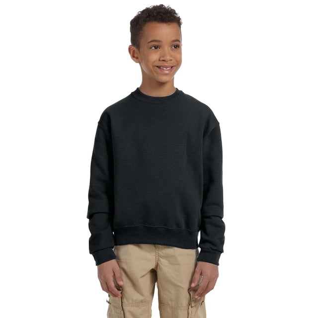 Jerzees Big Boy's NuBlend Seamless Ribbed Crewneck Sweatshirt, Style 562B