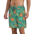 thumbnail image 2 of Naloa Fall Forest Squirrel Men's Beach Shorts, Surfing shorts, Swim trunks, Quick Dry Swim Trunks for Surfing Beach Fun - Large, 2 of 9