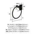 thumbnail image 6 of Amerock Highland Ridge Oil-Rubbed Bronze Closed Towel Ring, 6 of 8